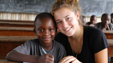 Children learning in school