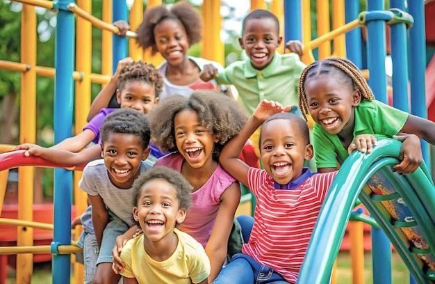 Children playing at the playground